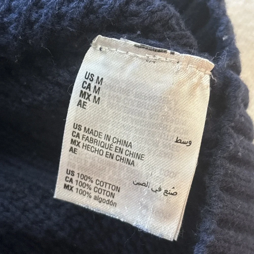 Club Room Men's Textured Cricket Knit Sweater‎ Blue Size Medium Preppy Heritage